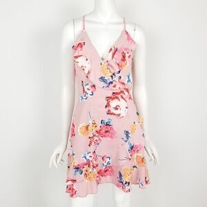 NWT Francesca's Miami Pink Floral Dress Small